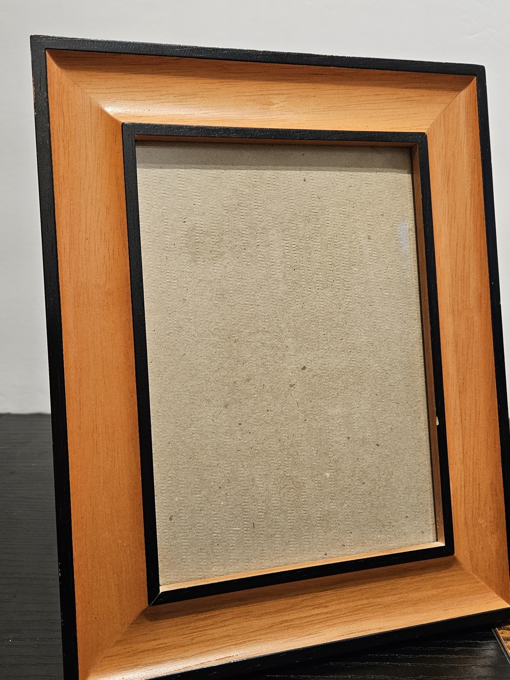 Vintage Rare Woods Oak & Black Accent Picture Frame - 5 X 7